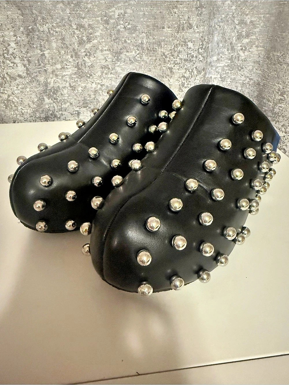 Azalea Wang Studded Clogs Black Mules